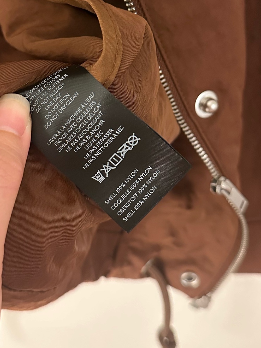 Anthropologie Daily Practice Funnel Neck Jacket - Brown/bronze M - Picture 9 of 9